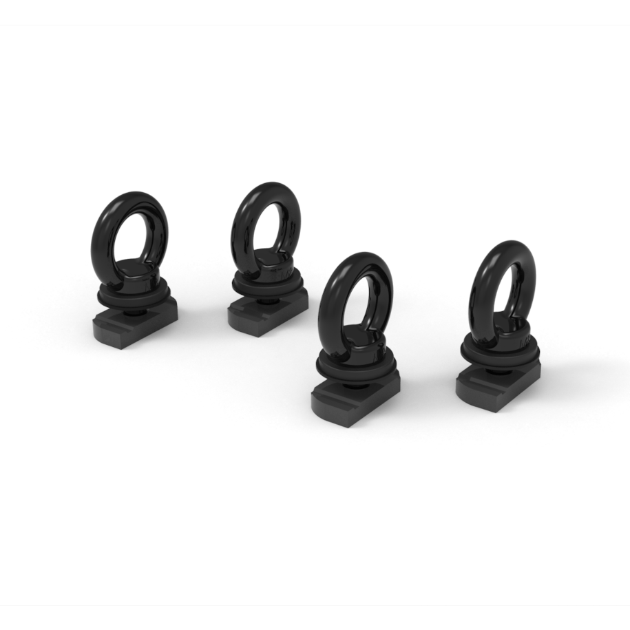 XC333 - M8 Eye Bolt Black Stainless Steel WLL100kgs Pack 4